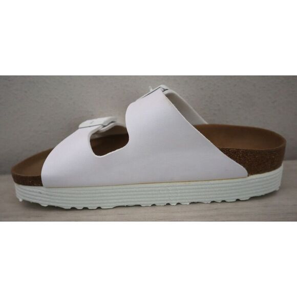 Birkenstock Papillio Women's 10 White Arizona Grooved Vegan Platform Sandals - Picture 9 of 13